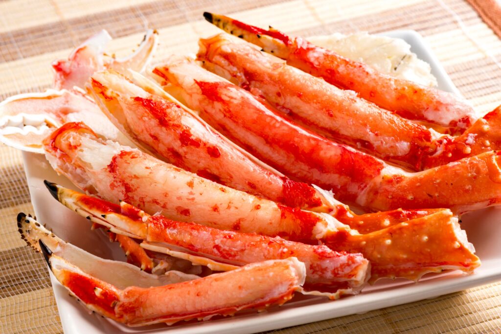 帝王蟹是北海道的名產，蟹肉肥美鮮甜。