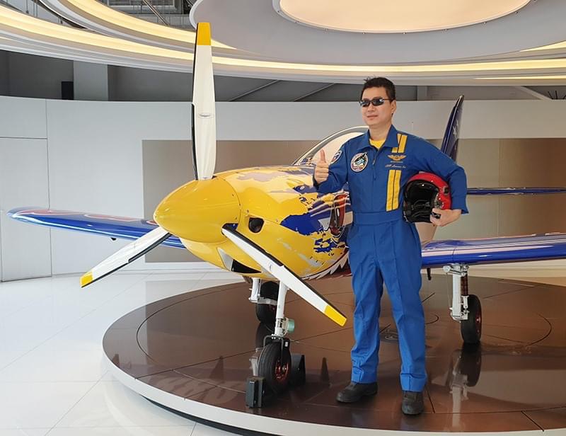 創會CEO饒自強先生擁有豐富的飛行經驗，致力於將台灣飛行運動發揚光大！（圖/順風飛行俱樂部提供）