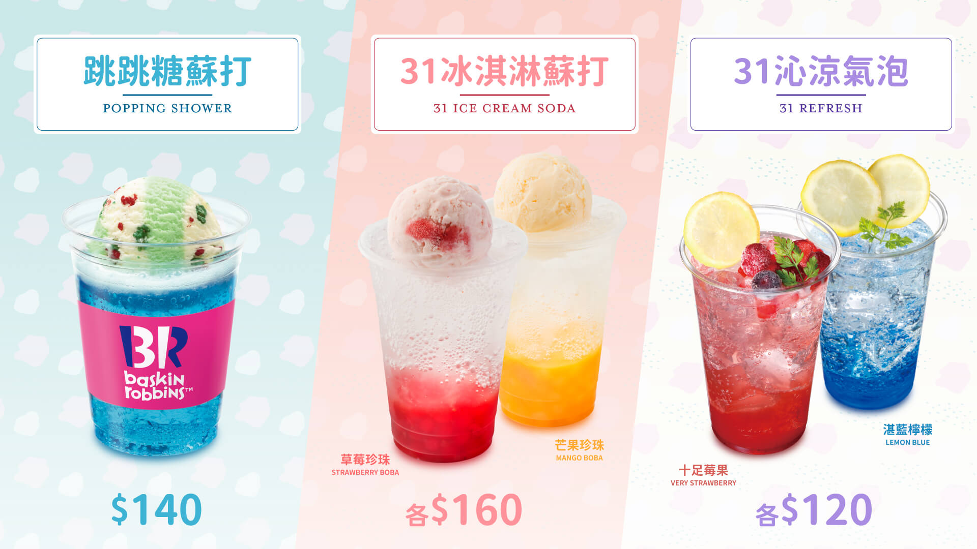 31冰淇淋101店超甜登場!全新店型與限定可麗餅甜點同步亮相 在台北101店也有冰淇淋蘇打可以選擇,水果香氣加上QQ的珍珠,讓人喝了擁有好心情。圖/31冰淇淋提供