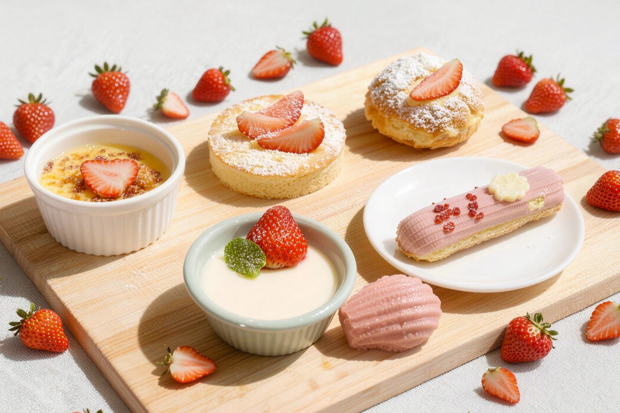 草莓季法式甜點。圖/森森燒肉提供