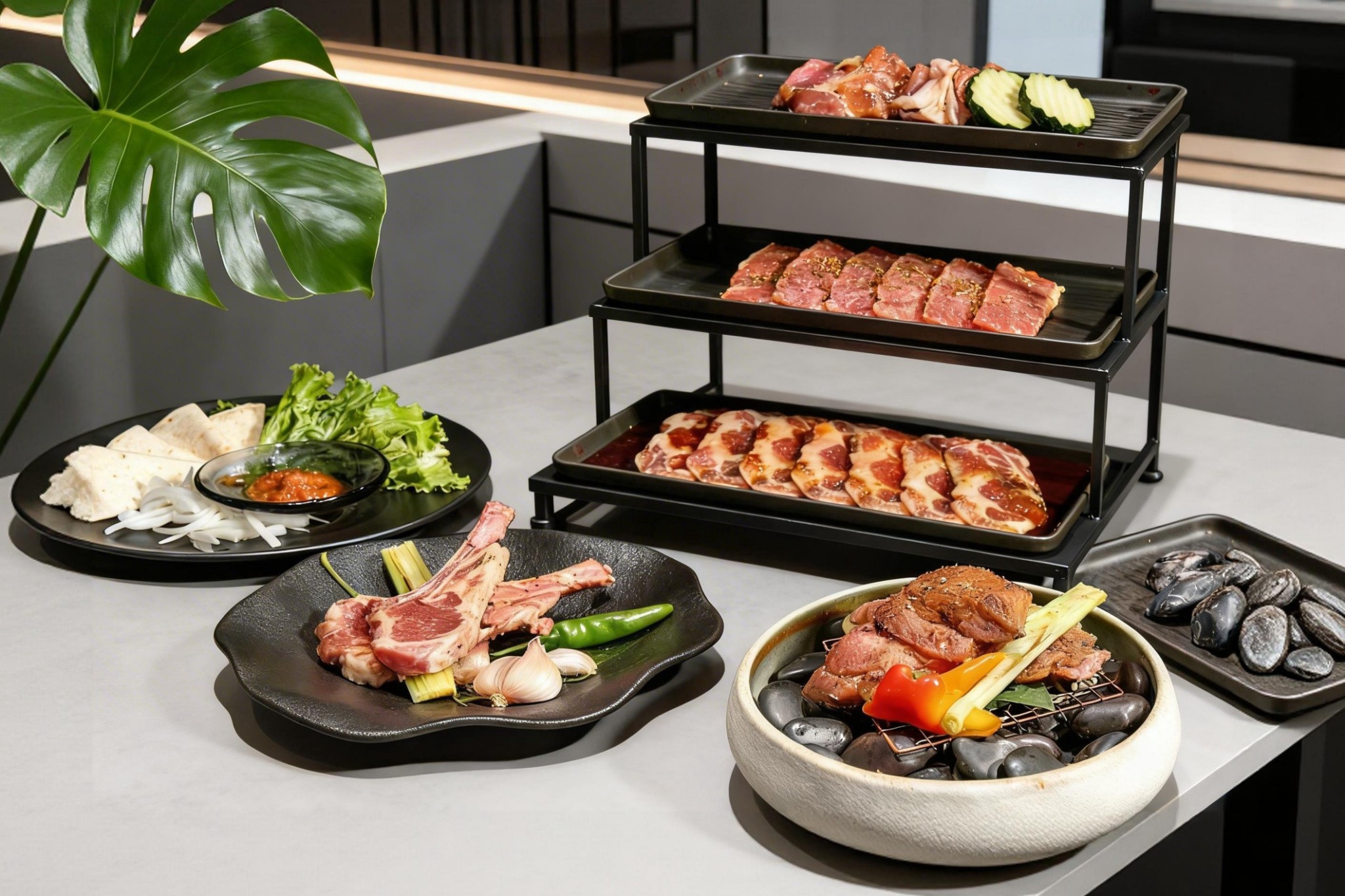 舒肥熟成豚肉套餐新登場。圖/森森燒肉提供