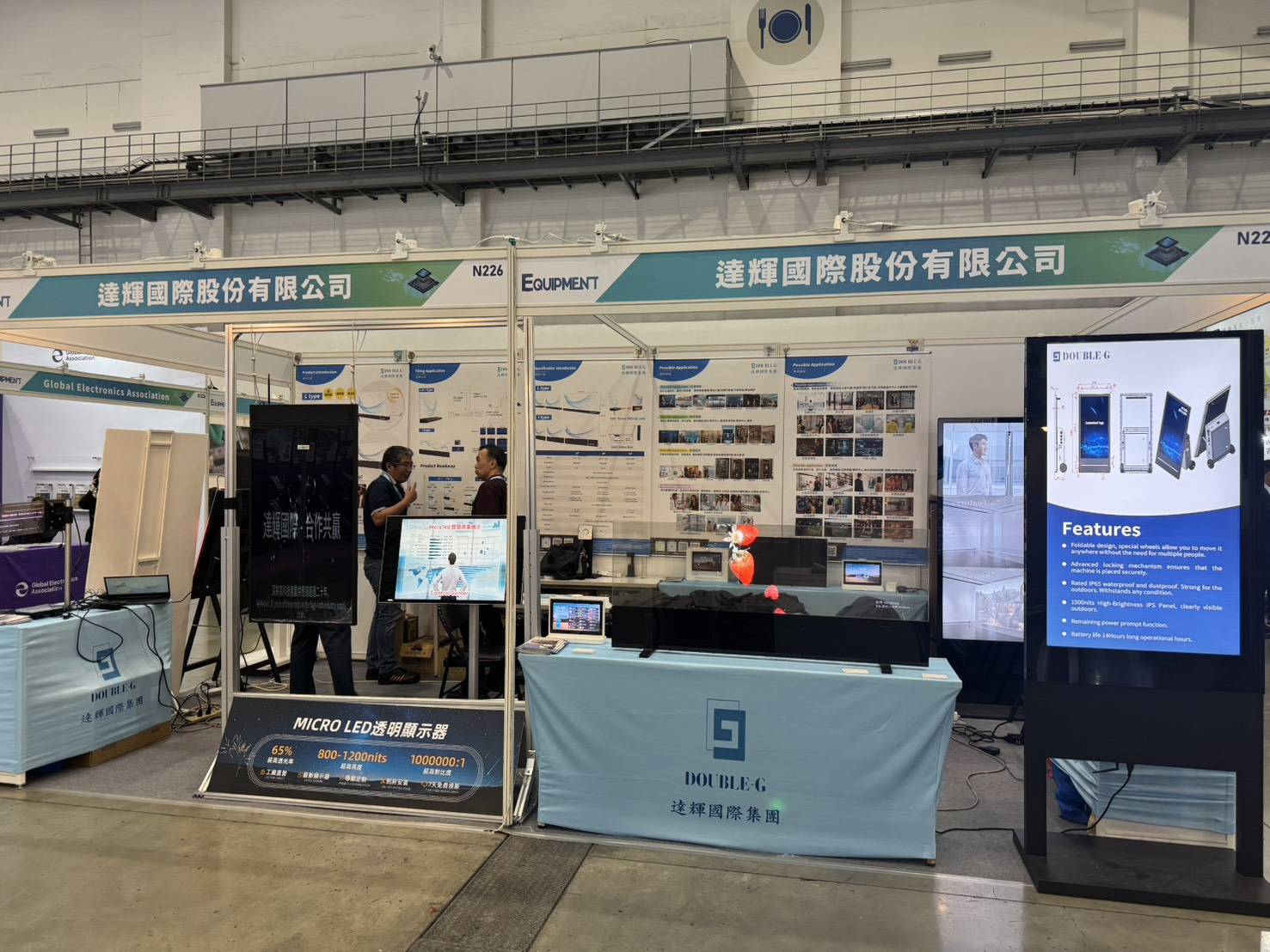 達輝國際展出亮點之一,為主打的Micro LED透明顯示技術。圖/達輝國際提供
