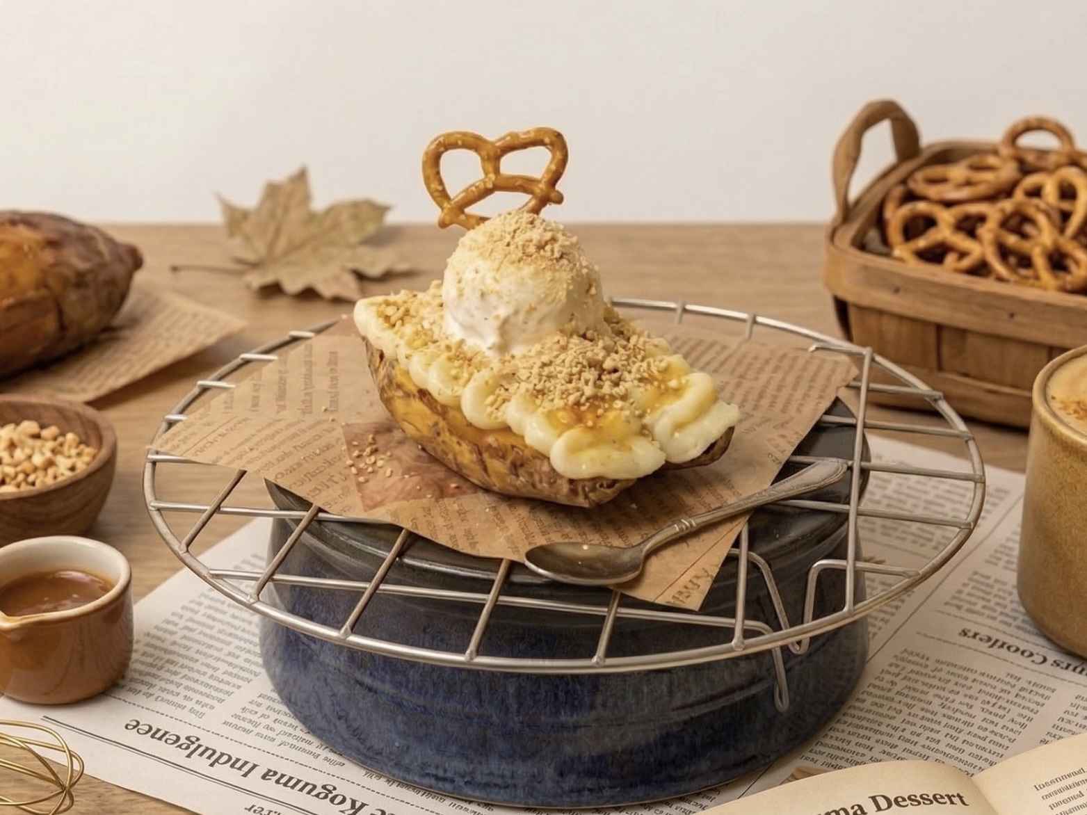 2026大口吃萬華美食祭市集限定美食「古早味麵茶地瓜燒」。圖/臺北市萬華街區發展協會提供