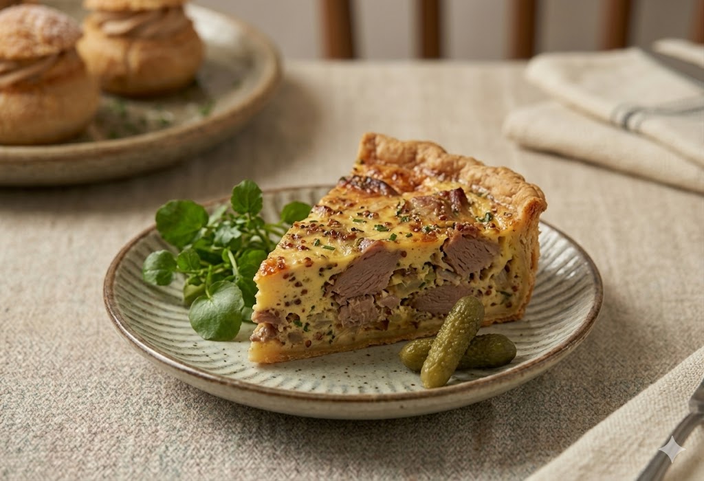 2026大口吃萬華美食祭市集限定美食「第戎芥末鵝肉鹹派」。圖/臺北市萬華街區發展協會提供