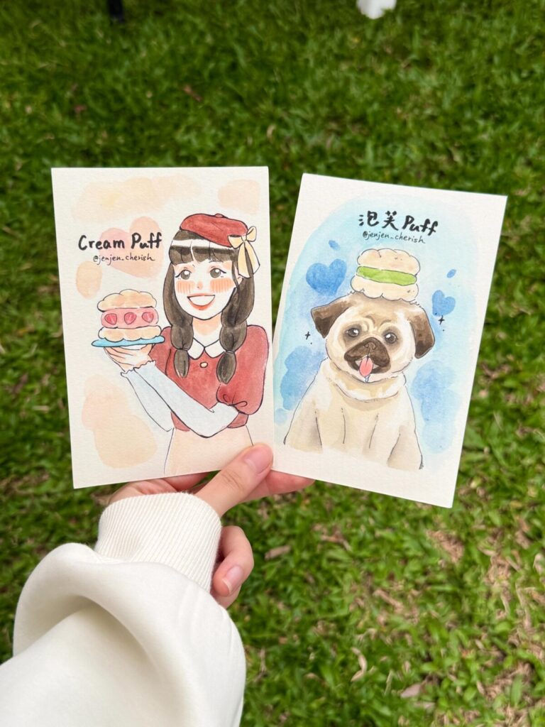 珍繪日常繪製的客製似顏繪。圖/愛手創提供