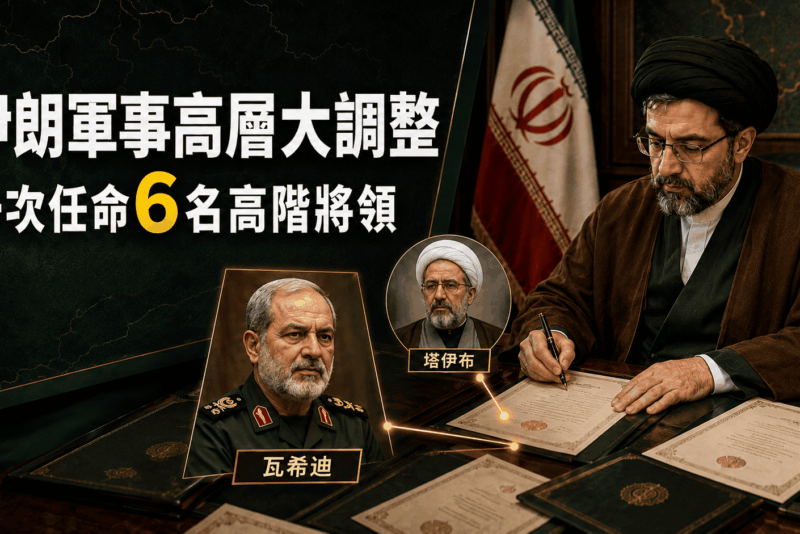 伊朗一次任命6名高階將領　軍方與革命衛隊指揮層重整